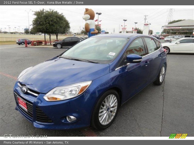 Kona Blue Metallic / Stone 2012 Ford Focus SEL 5-Door