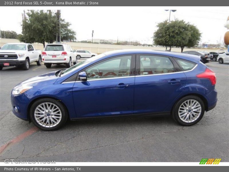 Kona Blue Metallic / Stone 2012 Ford Focus SEL 5-Door
