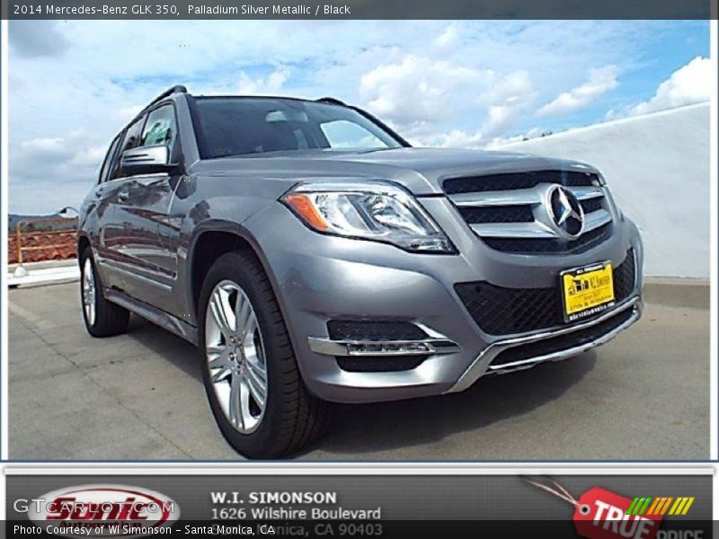 Palladium Silver Metallic / Black 2014 Mercedes-Benz GLK 350