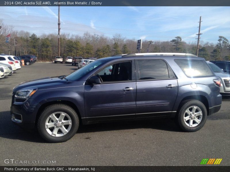 Atlantis Blue Metallic / Ebony 2014 GMC Acadia SLE AWD