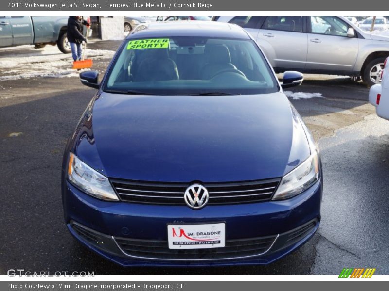 Tempest Blue Metallic / Cornsilk Beige 2011 Volkswagen Jetta SE Sedan