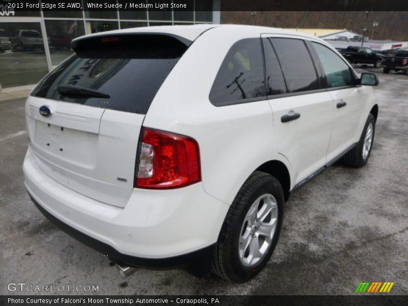 White Suede / Medium Light Stone 2013 Ford Edge SE AWD