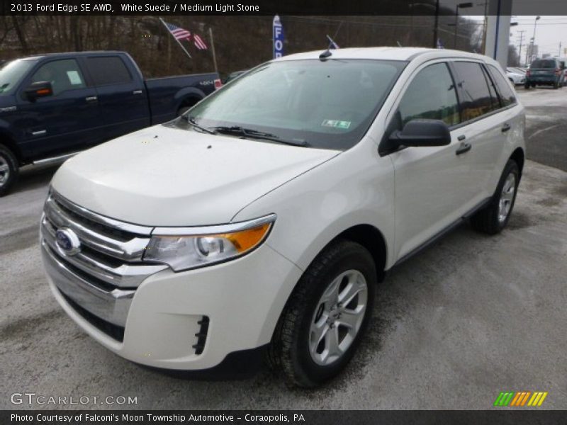 White Suede / Medium Light Stone 2013 Ford Edge SE AWD
