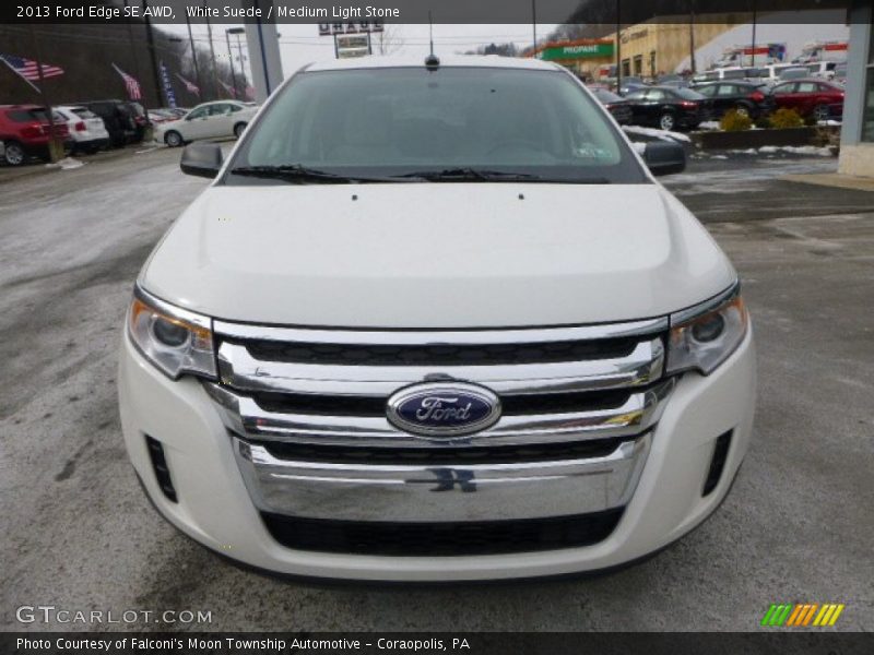 White Suede / Medium Light Stone 2013 Ford Edge SE AWD