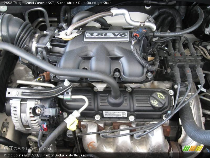 Stone White / Dark Slate/Light Shale 2008 Dodge Grand Caravan SXT