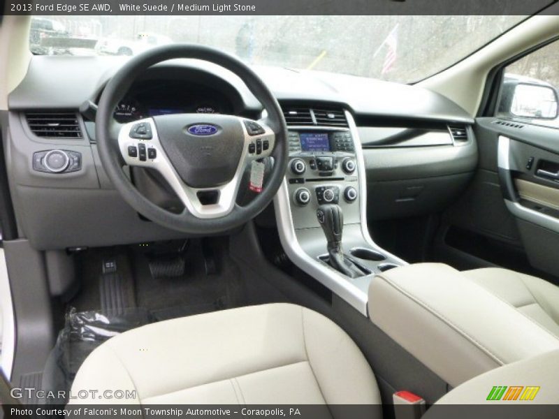 White Suede / Medium Light Stone 2013 Ford Edge SE AWD