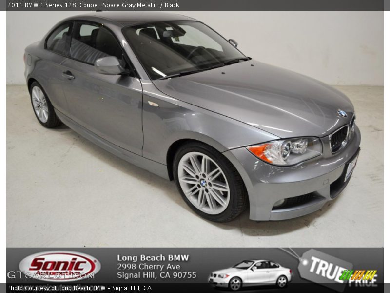Space Gray Metallic / Black 2011 BMW 1 Series 128i Coupe