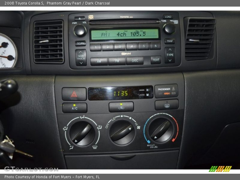 Phantom Gray Pearl / Dark Charcoal 2008 Toyota Corolla S