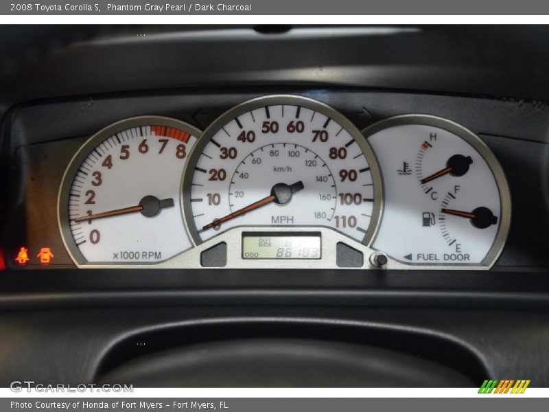 Phantom Gray Pearl / Dark Charcoal 2008 Toyota Corolla S