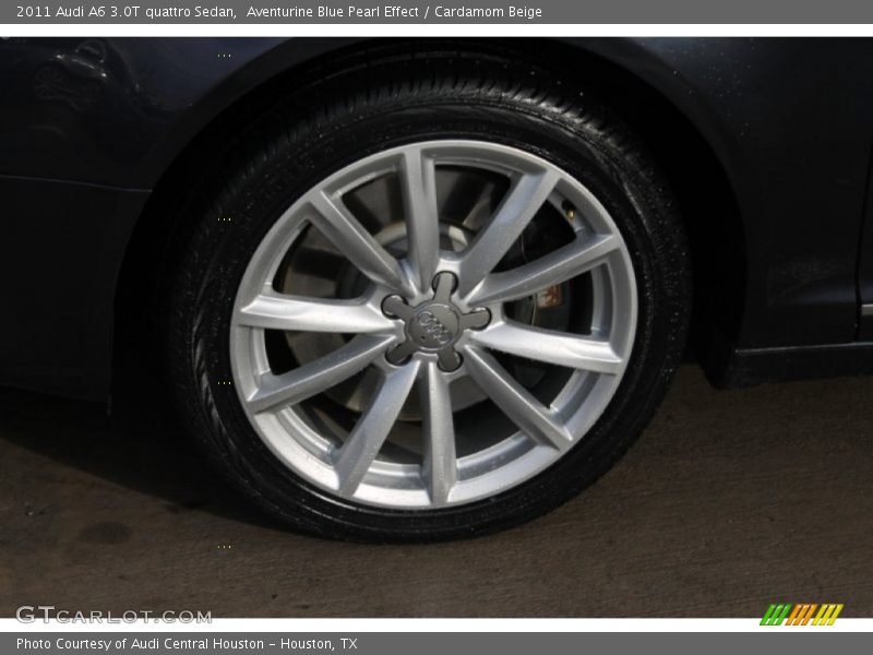 Aventurine Blue Pearl Effect / Cardamom Beige 2011 Audi A6 3.0T quattro Sedan