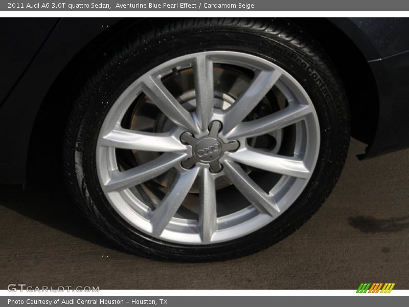 Aventurine Blue Pearl Effect / Cardamom Beige 2011 Audi A6 3.0T quattro Sedan