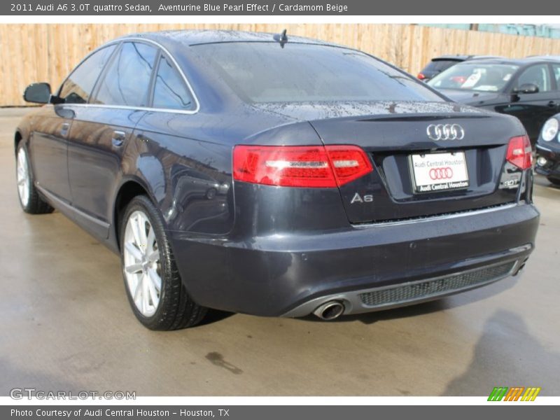 Aventurine Blue Pearl Effect / Cardamom Beige 2011 Audi A6 3.0T quattro Sedan
