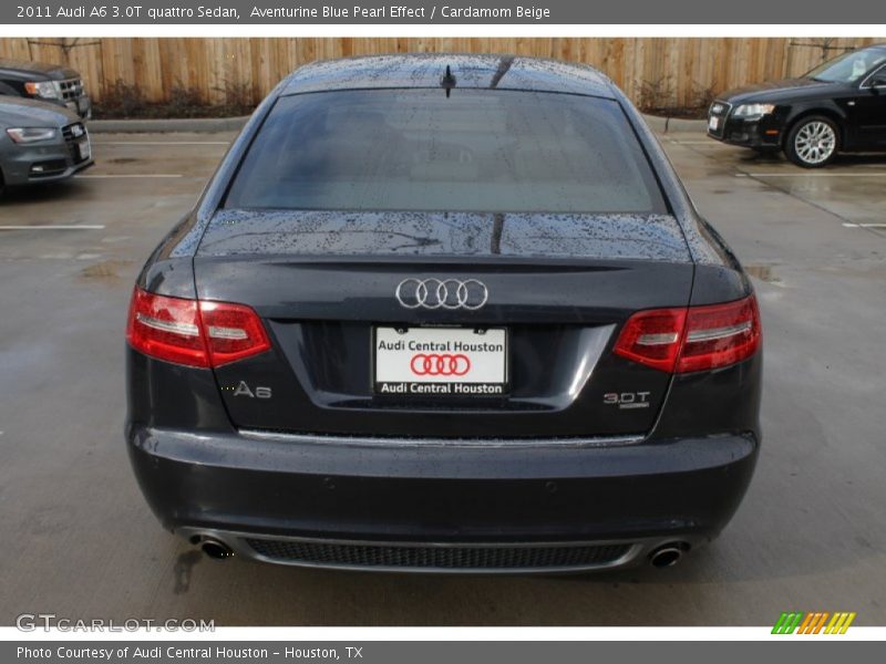 Aventurine Blue Pearl Effect / Cardamom Beige 2011 Audi A6 3.0T quattro Sedan