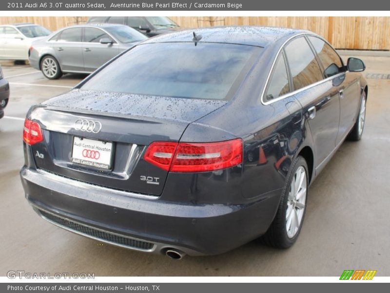 Aventurine Blue Pearl Effect / Cardamom Beige 2011 Audi A6 3.0T quattro Sedan