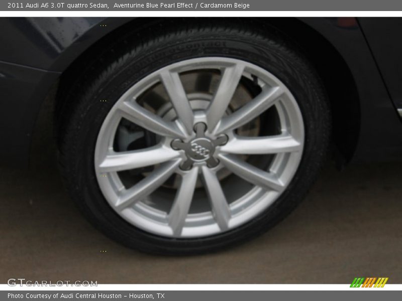 Aventurine Blue Pearl Effect / Cardamom Beige 2011 Audi A6 3.0T quattro Sedan