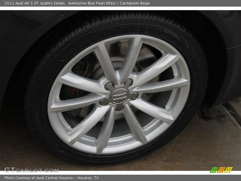 Aventurine Blue Pearl Effect / Cardamom Beige 2011 Audi A6 3.0T quattro Sedan