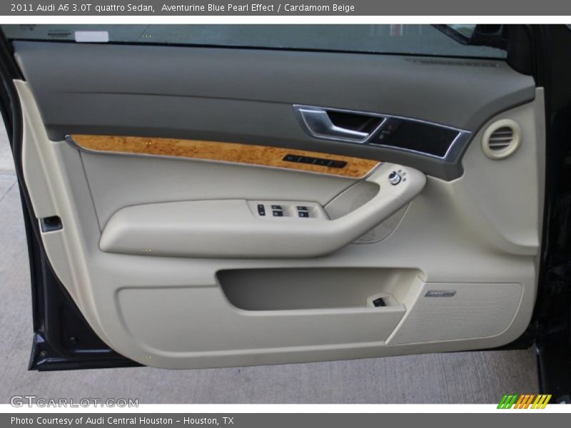 Aventurine Blue Pearl Effect / Cardamom Beige 2011 Audi A6 3.0T quattro Sedan