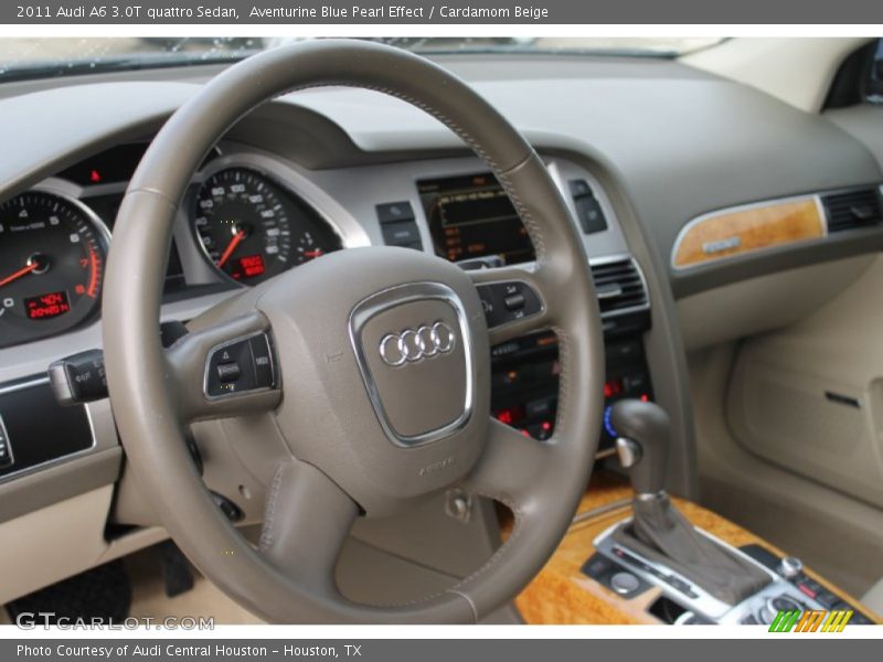 Aventurine Blue Pearl Effect / Cardamom Beige 2011 Audi A6 3.0T quattro Sedan
