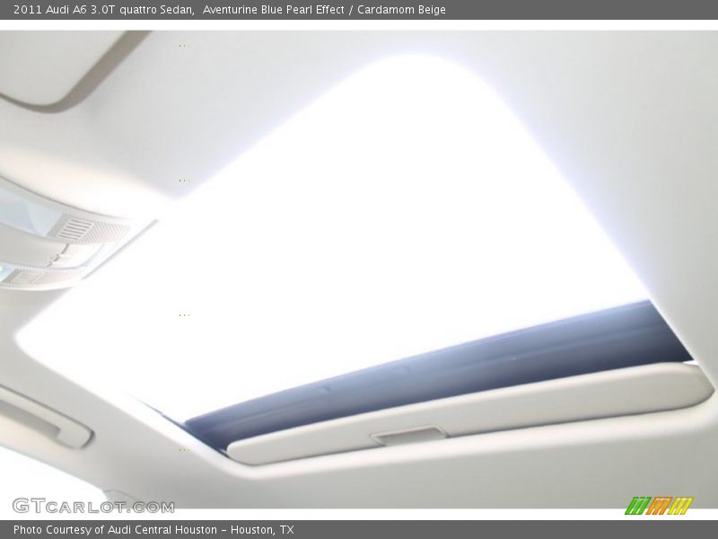Aventurine Blue Pearl Effect / Cardamom Beige 2011 Audi A6 3.0T quattro Sedan