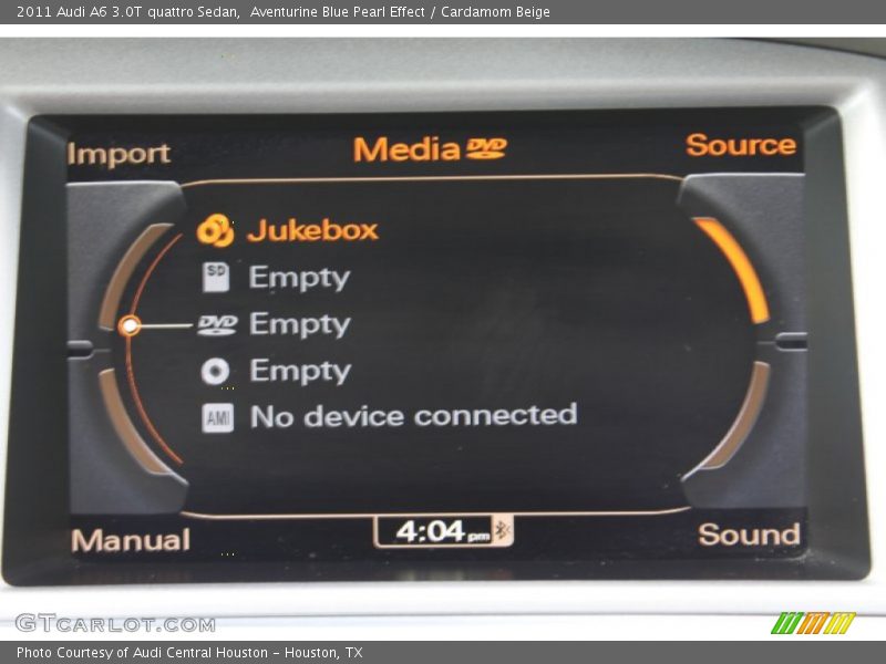 Aventurine Blue Pearl Effect / Cardamom Beige 2011 Audi A6 3.0T quattro Sedan