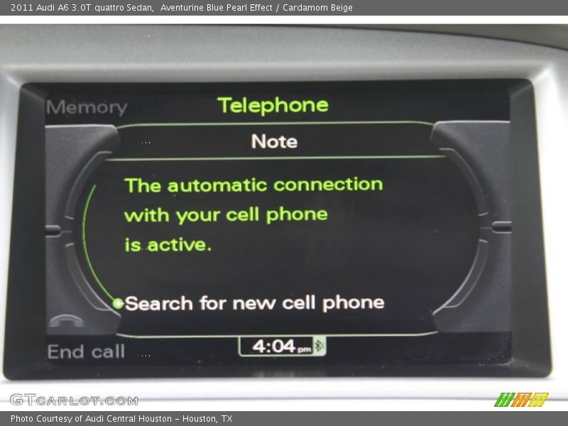 Aventurine Blue Pearl Effect / Cardamom Beige 2011 Audi A6 3.0T quattro Sedan