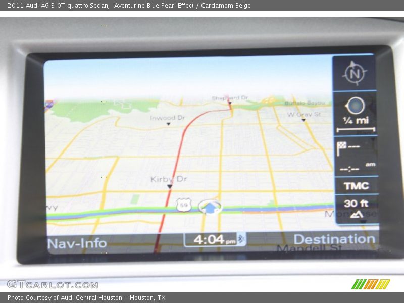 Aventurine Blue Pearl Effect / Cardamom Beige 2011 Audi A6 3.0T quattro Sedan