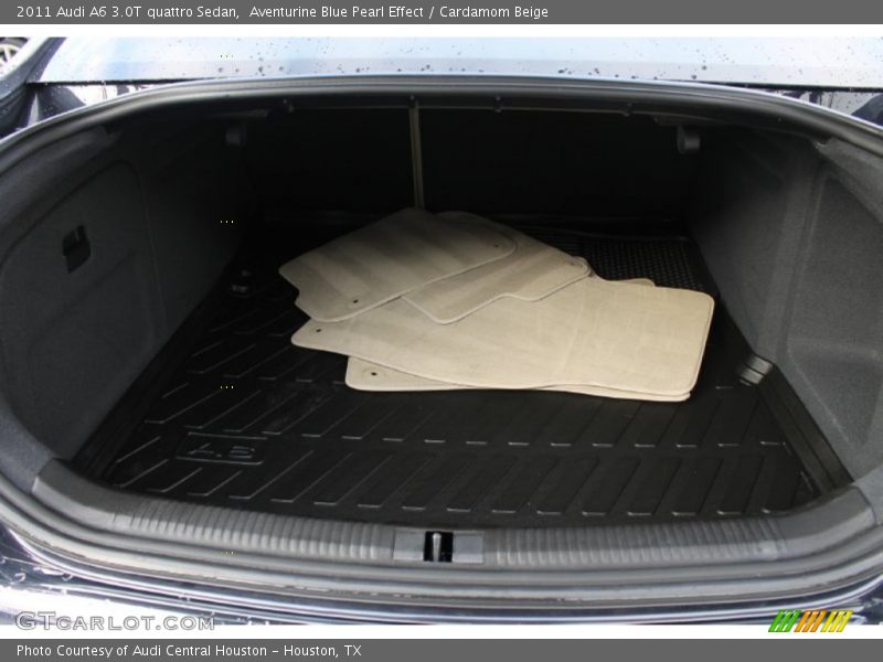 Aventurine Blue Pearl Effect / Cardamom Beige 2011 Audi A6 3.0T quattro Sedan