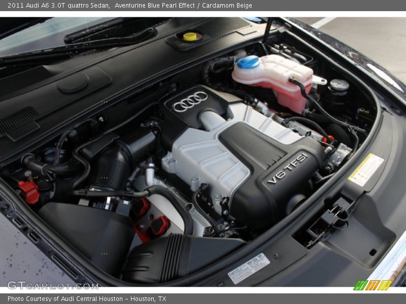 Aventurine Blue Pearl Effect / Cardamom Beige 2011 Audi A6 3.0T quattro Sedan