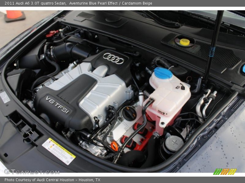 Aventurine Blue Pearl Effect / Cardamom Beige 2011 Audi A6 3.0T quattro Sedan