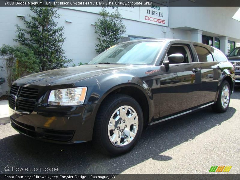 Brilliant Black Crystal Pearl / Dark Slate Gray/Light Slate Gray 2008 Dodge Magnum