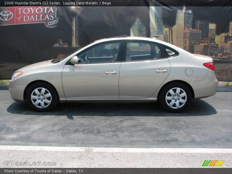 Laguna Sand Metallic / Beige 2008 Hyundai Elantra GLS Sedan