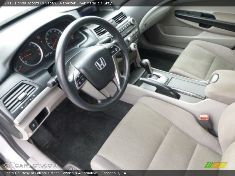 Alabaster Silver Metallic / Gray 2011 Honda Accord LX Sedan