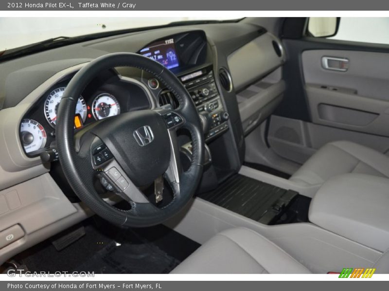 Taffeta White / Gray 2012 Honda Pilot EX-L