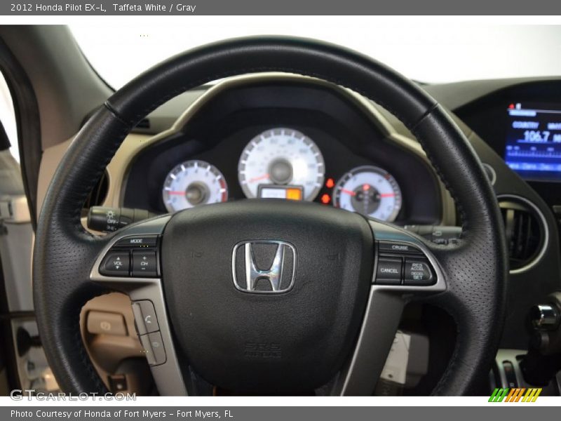 Taffeta White / Gray 2012 Honda Pilot EX-L
