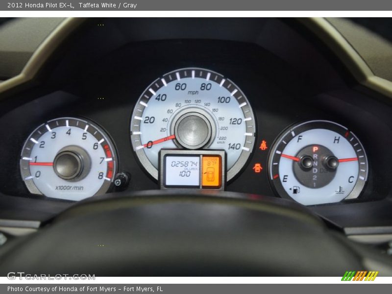 Taffeta White / Gray 2012 Honda Pilot EX-L