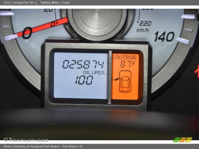 Taffeta White / Gray 2012 Honda Pilot EX-L