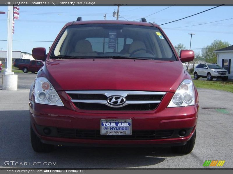 Cranberry Red / Beige 2008 Hyundai Entourage GLS