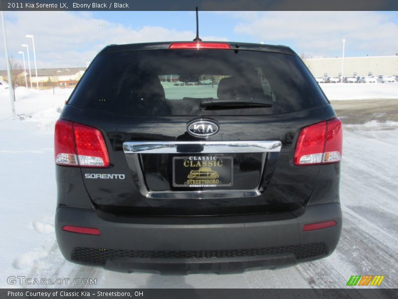 Ebony Black / Black 2011 Kia Sorento LX