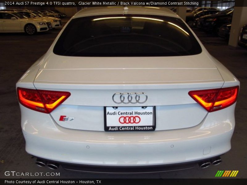 Glacier White Metallic / Black Valcona w/Diamond Contrast Stitching 2014 Audi S7 Prestige 4.0 TFSI quattro