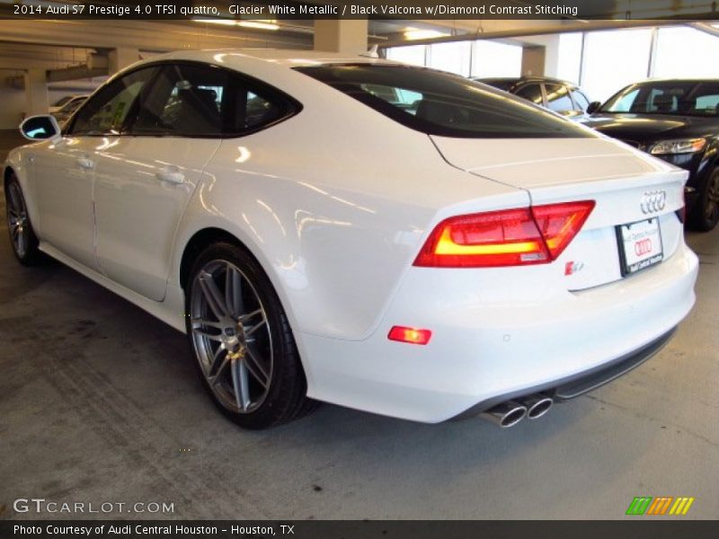 Glacier White Metallic / Black Valcona w/Diamond Contrast Stitching 2014 Audi S7 Prestige 4.0 TFSI quattro