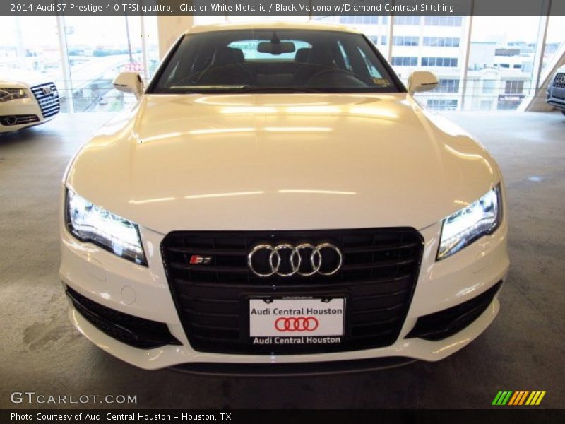 Glacier White Metallic / Black Valcona w/Diamond Contrast Stitching 2014 Audi S7 Prestige 4.0 TFSI quattro