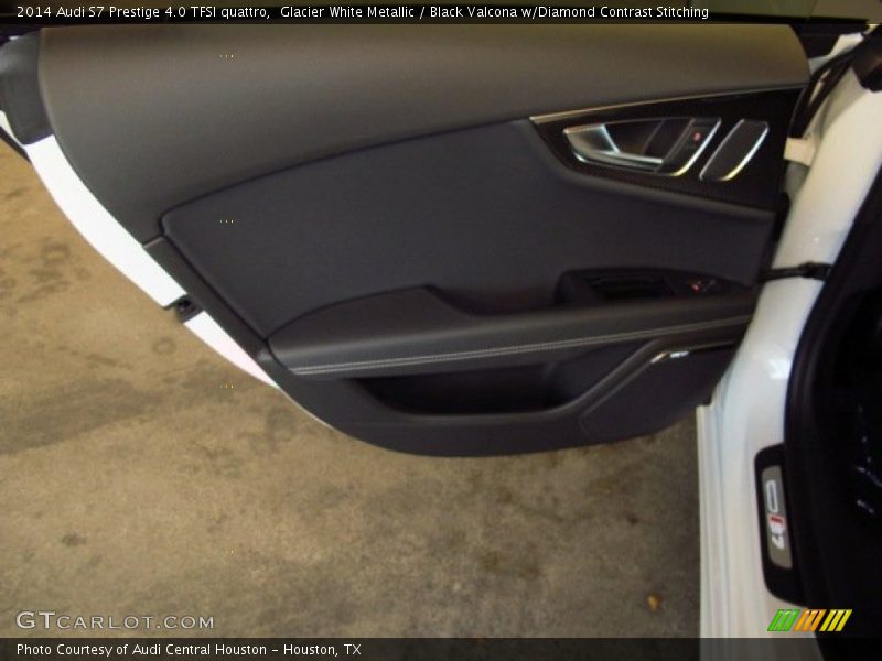 Glacier White Metallic / Black Valcona w/Diamond Contrast Stitching 2014 Audi S7 Prestige 4.0 TFSI quattro