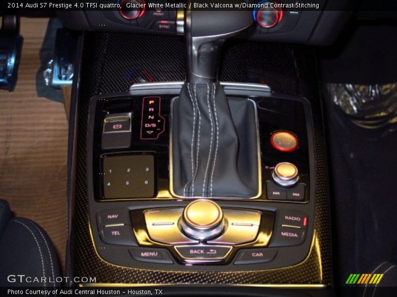Glacier White Metallic / Black Valcona w/Diamond Contrast Stitching 2014 Audi S7 Prestige 4.0 TFSI quattro