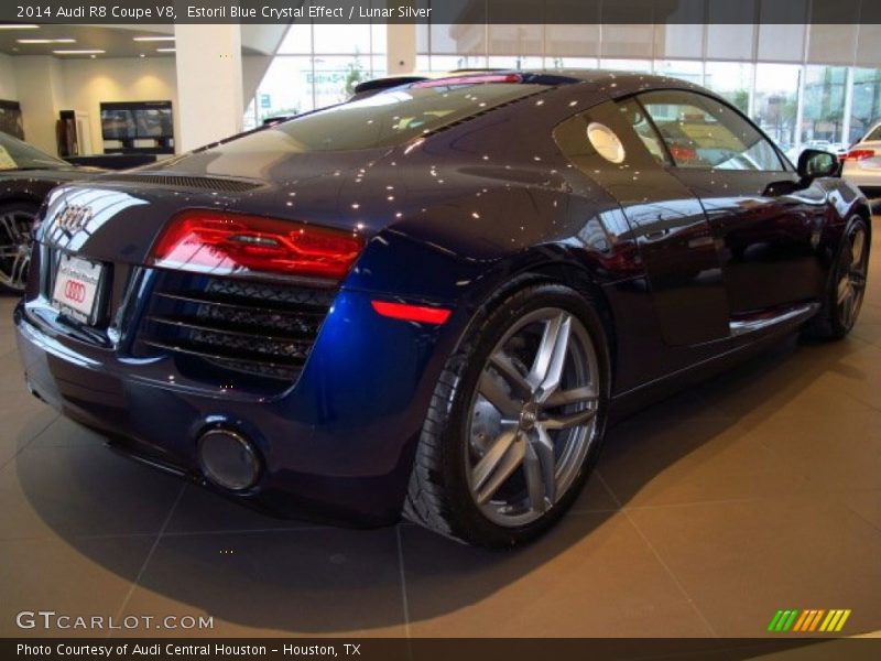 Estoril Blue Crystal Effect / Lunar Silver 2014 Audi R8 Coupe V8