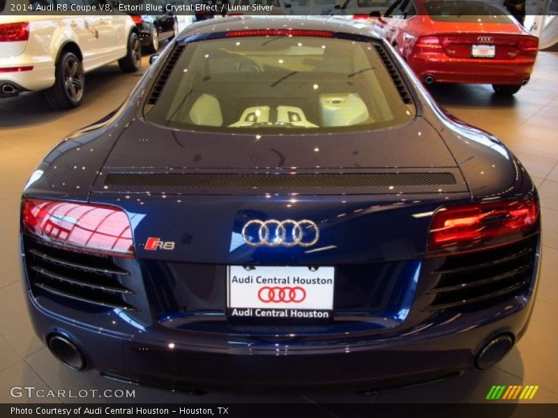 Estoril Blue Crystal Effect / Lunar Silver 2014 Audi R8 Coupe V8
