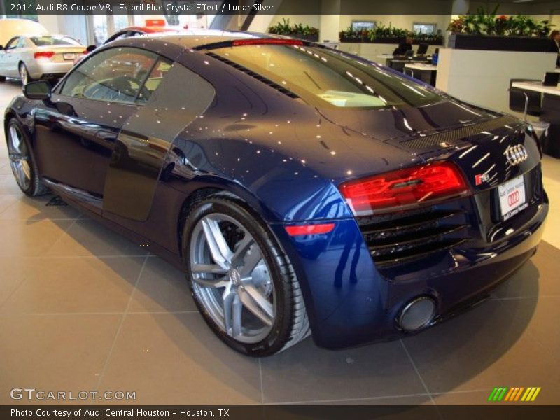 Estoril Blue Crystal Effect / Lunar Silver 2014 Audi R8 Coupe V8