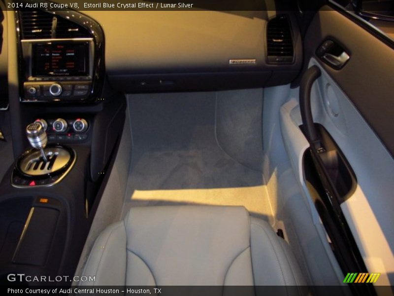 Estoril Blue Crystal Effect / Lunar Silver 2014 Audi R8 Coupe V8