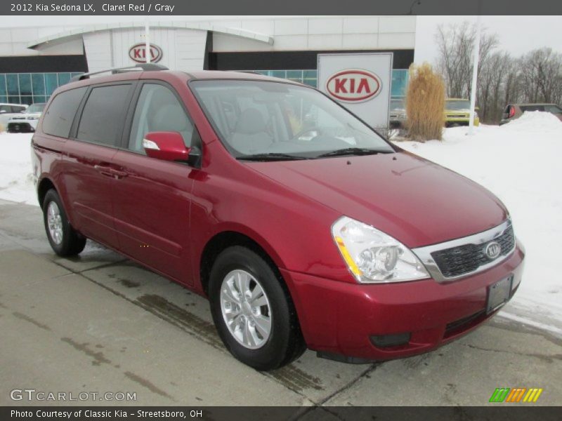 Claret Red / Gray 2012 Kia Sedona LX