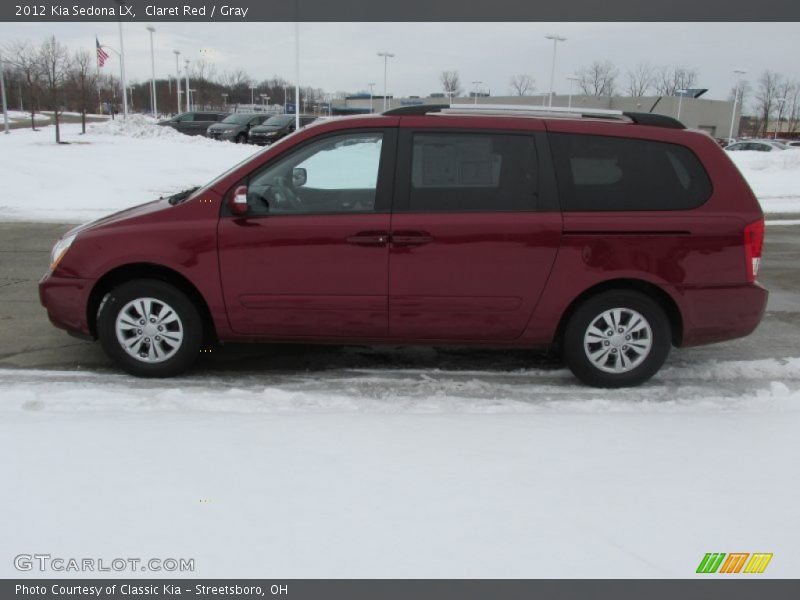 Claret Red / Gray 2012 Kia Sedona LX