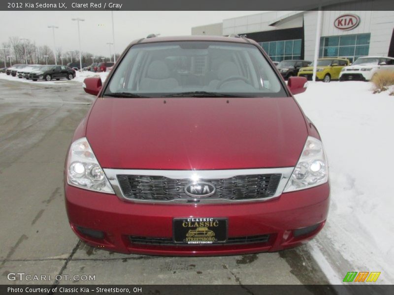 Claret Red / Gray 2012 Kia Sedona LX